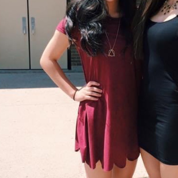 Faux Suede Shift Dress - Picture 5 of 5